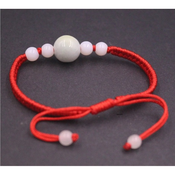 💖 Jade Macrame Bracelet 7”-8” adjustable NEW - Picture 2 of 4